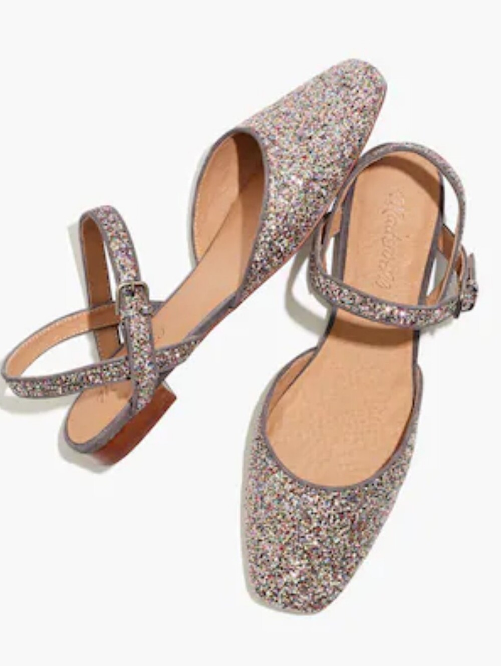 Madewell The Jeanne Slingback Glitter Flats